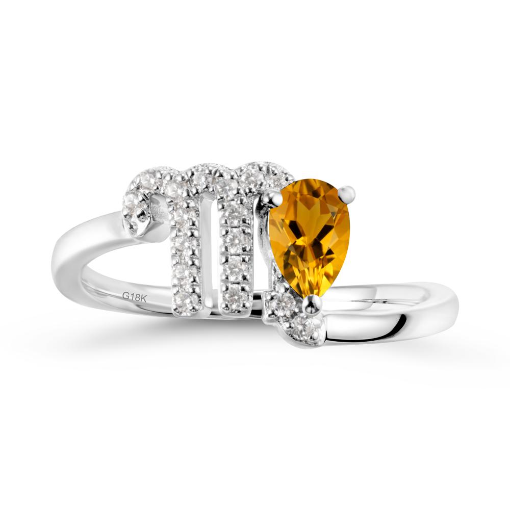 Bypass Citrine Ring In 14K Rose Gold - LUO Jewelry #metal_18k white gold