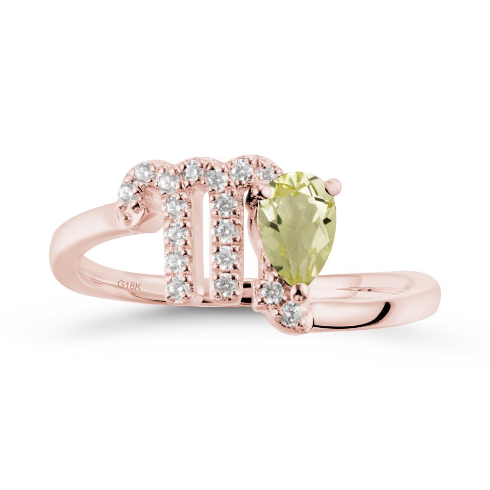 Bypass Lemon Quartz Ring In 14K Rose Gold - LUO Jewelry #metal_18k rose gold
