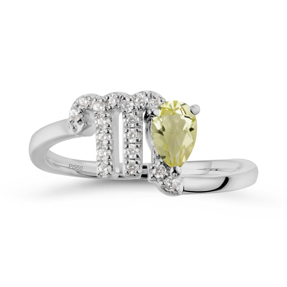 Bypass Lemon Quartz Ring In 14K Rose Gold - LUO Jewelry #metal_platinum