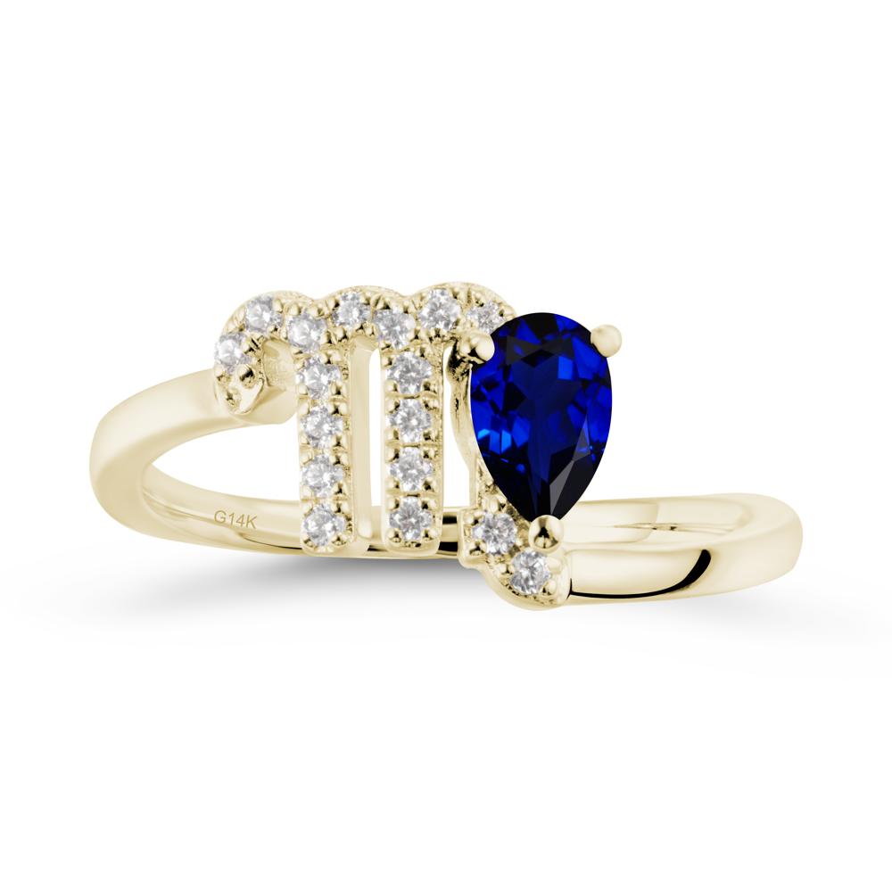 Bypass Sapphire Ring In 14K Rose Gold - LUO Jewelry #metal_14k yellow gold