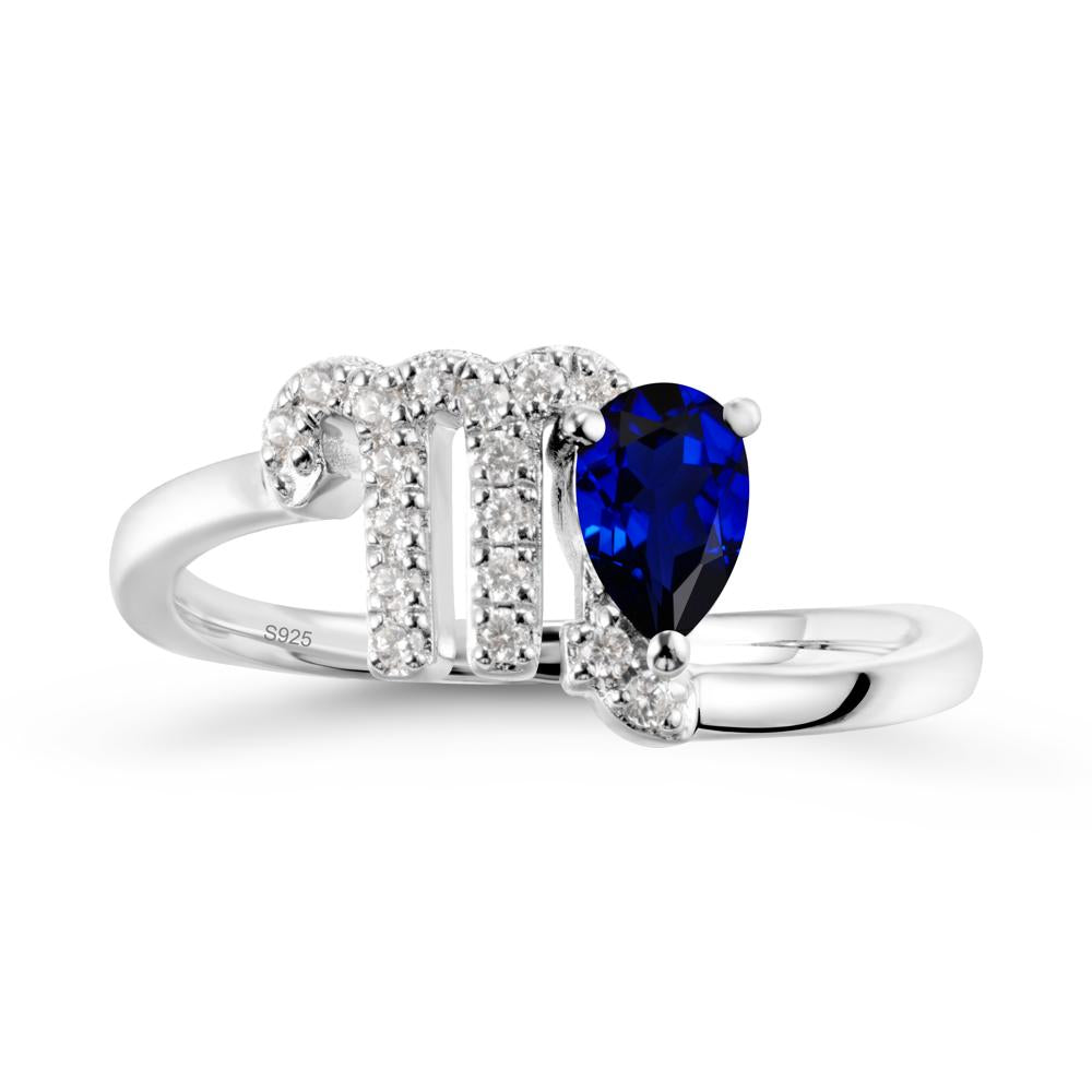 Bypass Sapphire Ring In 14K Rose Gold - LUO Jewelry #metal_sterling silver