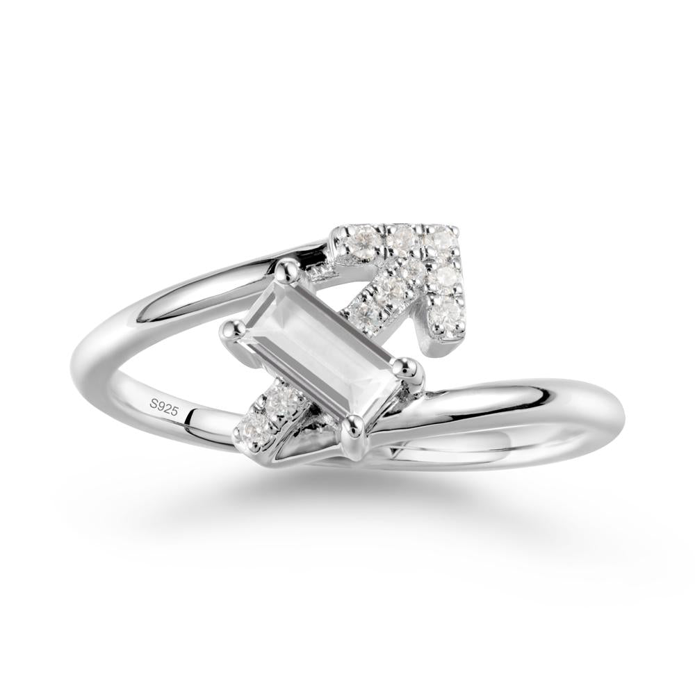 Arrow-Inspired White Topaz Ring In Sterling Silver - LUO Jewelry #metal_sterling silver