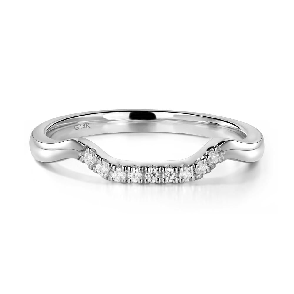 Pink Cubic Zirconia Princess Cut Twist Engagement Ring - LUO Jewelry #metal_xxxxx