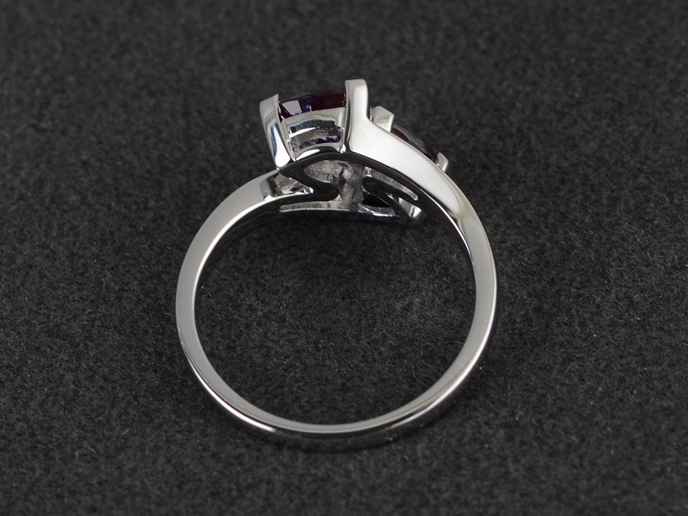 2 Stone Alexandrite Mothers Ring - LUO Jewelry 