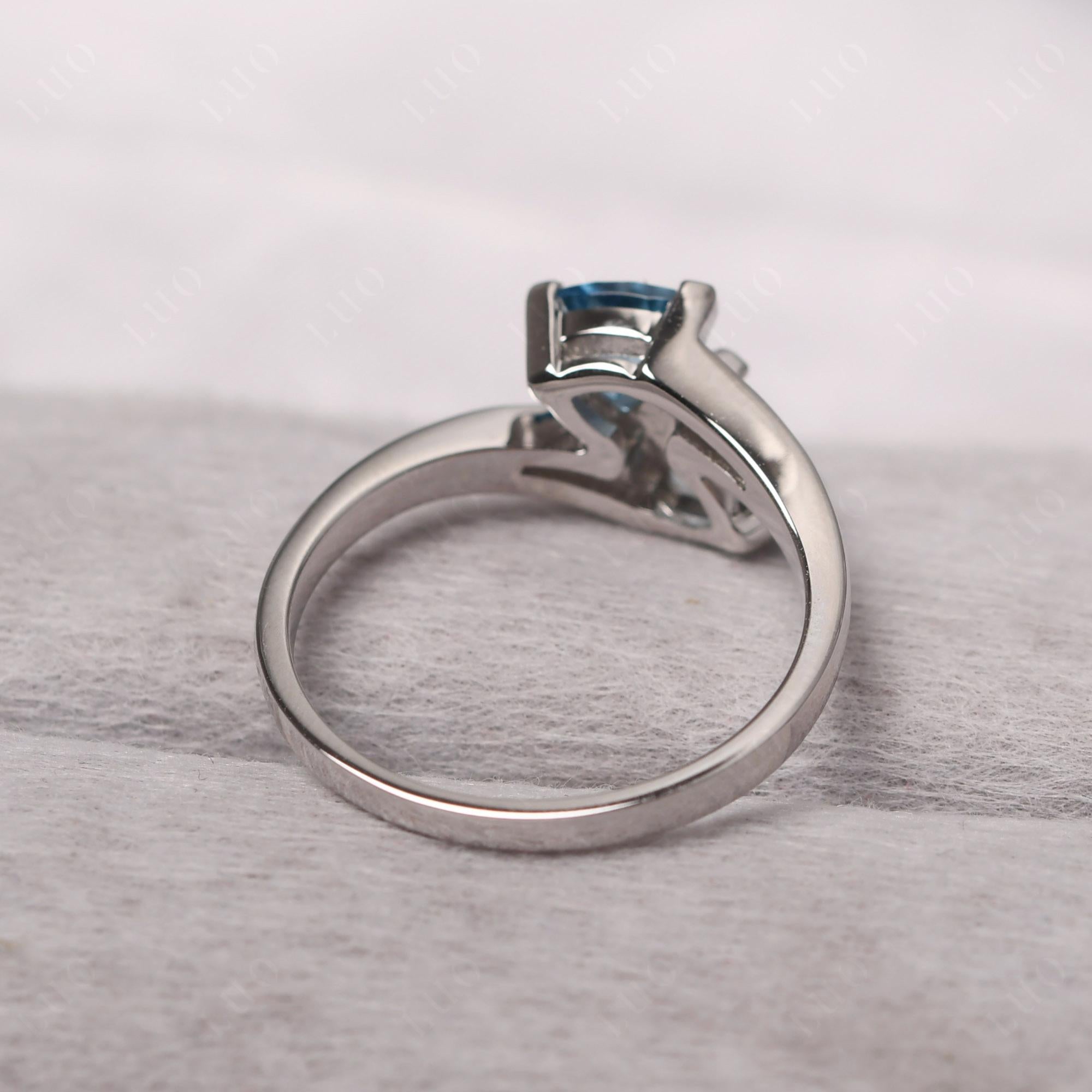 London Blue Topaz and Aquamarine Ring - LUO Jewelry 