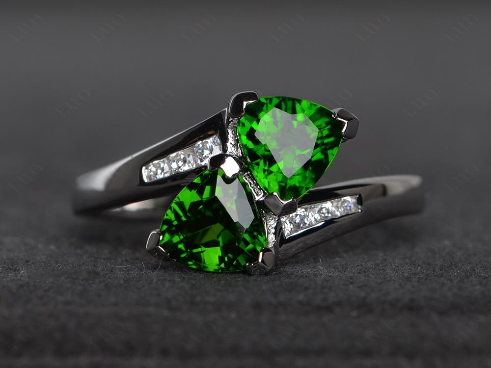 2 Stone Diopside Mothers Ring - LUO Jewelry 