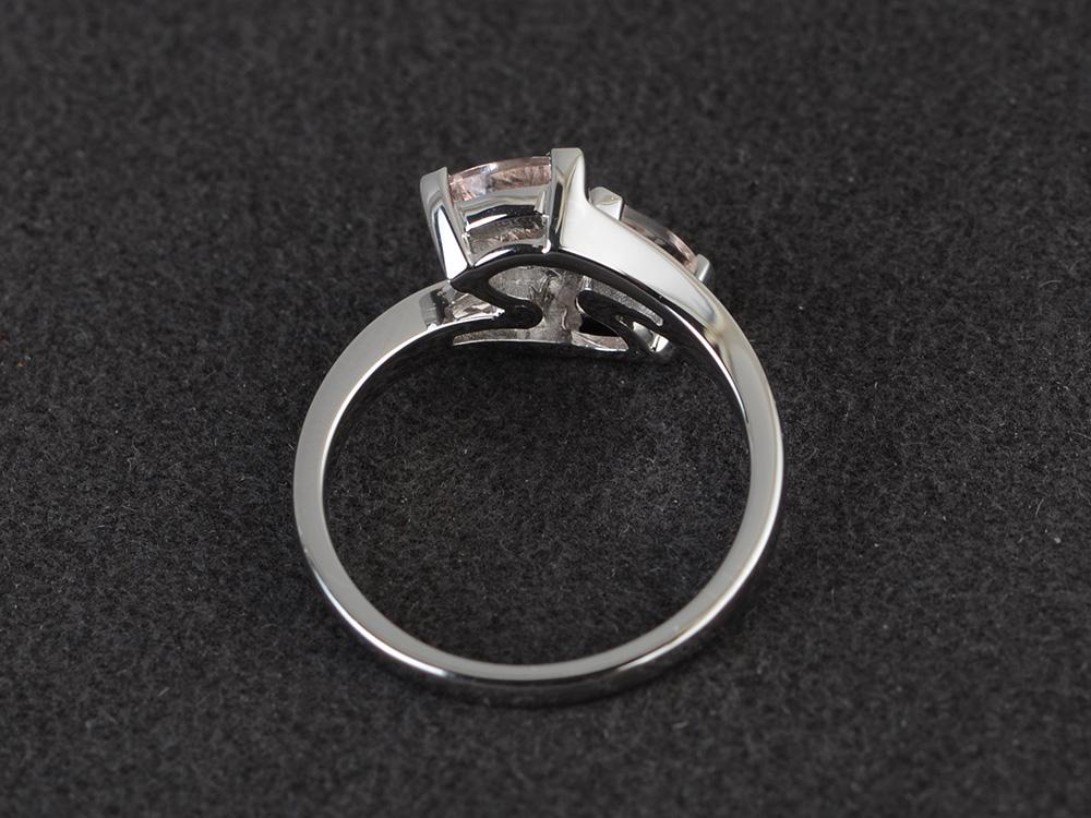 2 Stone Morganite Mothers Ring - LUO Jewelry 