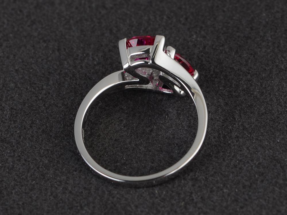 2 Stone Ruby Mothers Ring - LUO Jewelry 