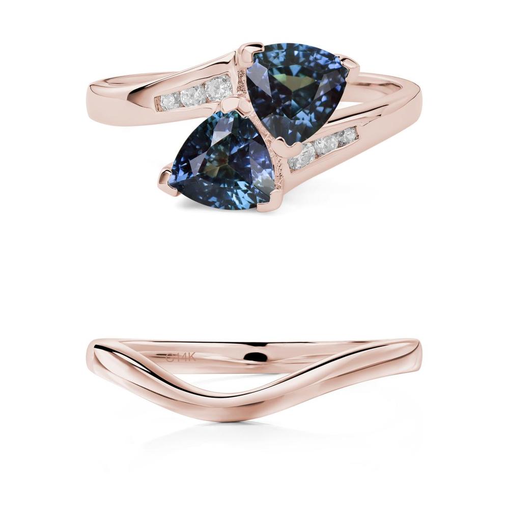 2 Stone Alexandrite Mothers Ring - LUO Jewelry #metal_xxxxx