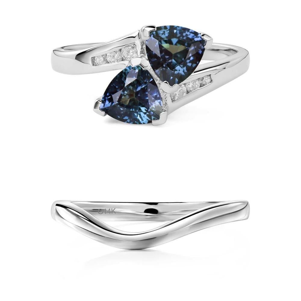 2 Stone Alexandrite Mothers Ring - LUO Jewelry #metal_xxxxx