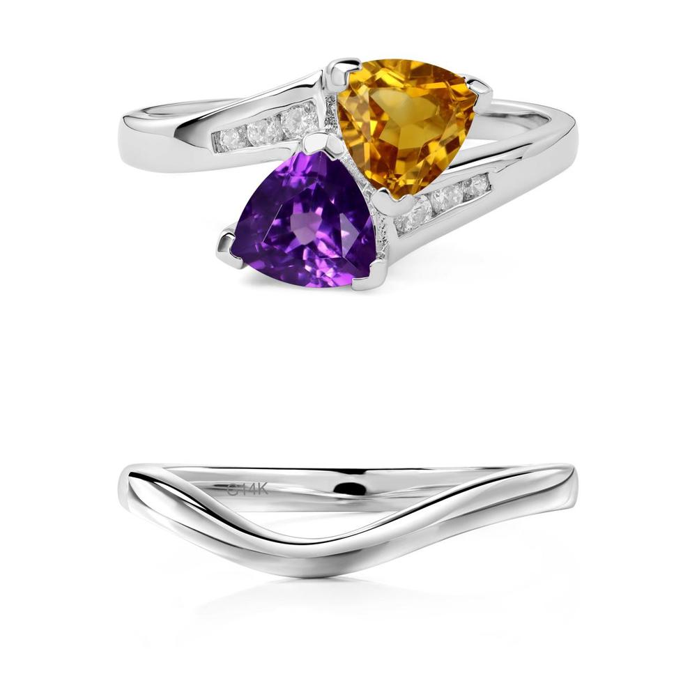Amethyst and Citrine Ring - LUO Jewelry #metal_xxxxx
