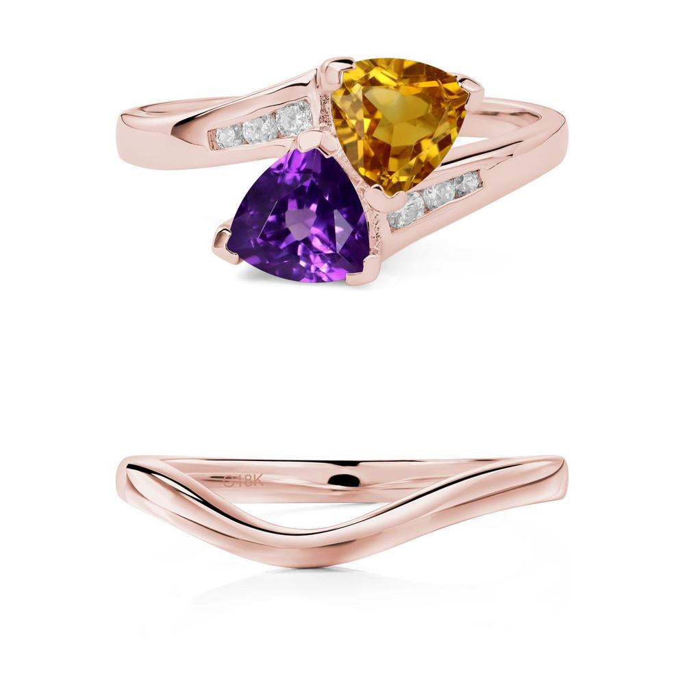 Amethyst and Citrine Ring - LUO Jewelry #metal_xxxxx