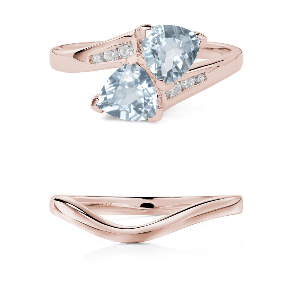 2 Stone Aquamarine Mothers Ring - LUO Jewelry #metal_xxxxx