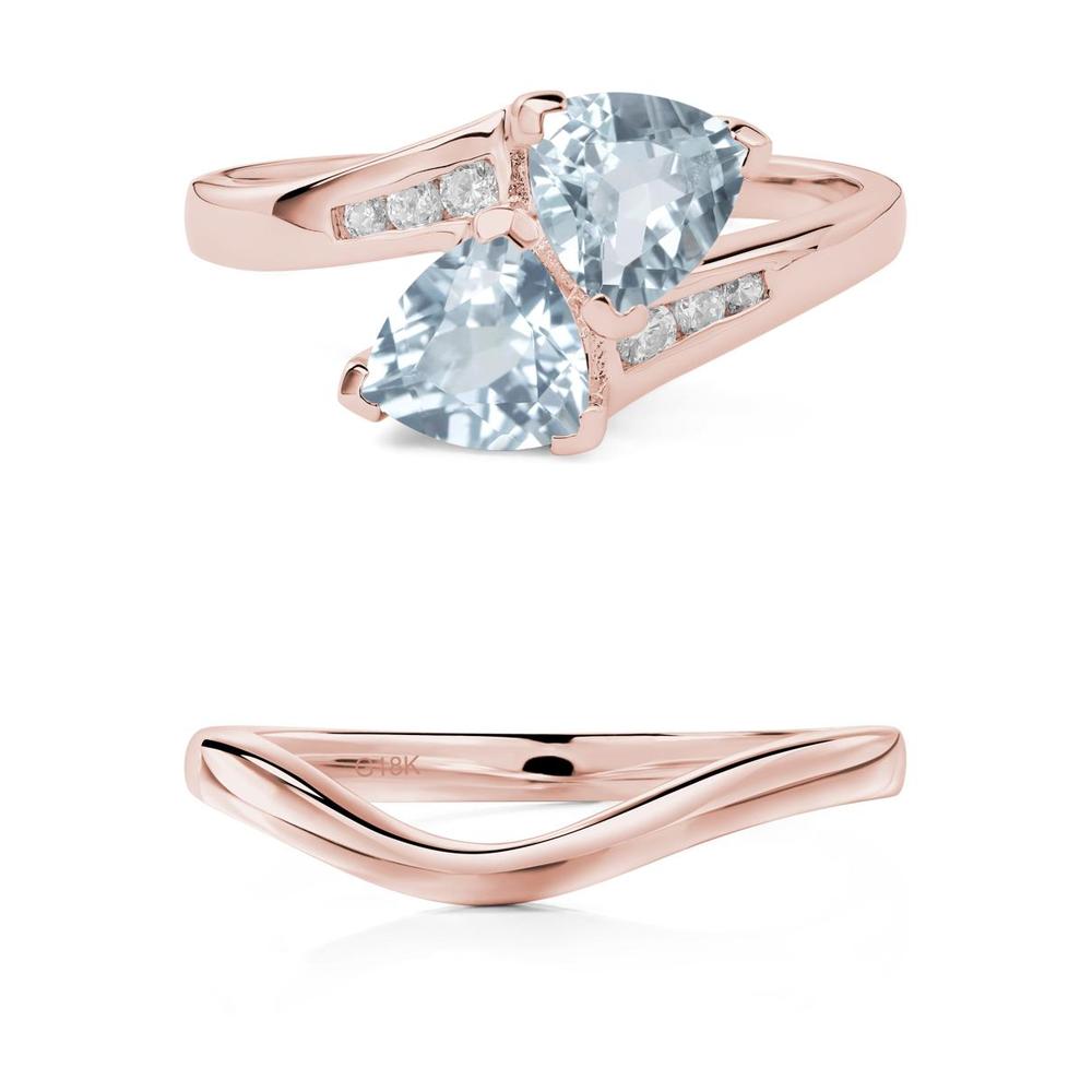 2 Stone Aquamarine Mothers Ring - LUO Jewelry #metal_xxxxx