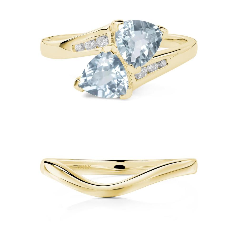 2 Stone Aquamarine Mothers Ring - LUO Jewelry #metal_xxxxx