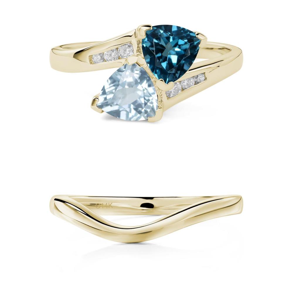 London Blue Topaz and Aquamarine Ring - LUO Jewelry #metal_xxxxx
