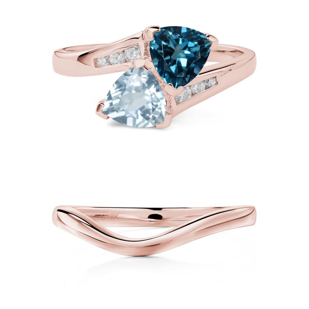 London Blue Topaz and Aquamarine Ring - LUO Jewelry #metal_xxxxx