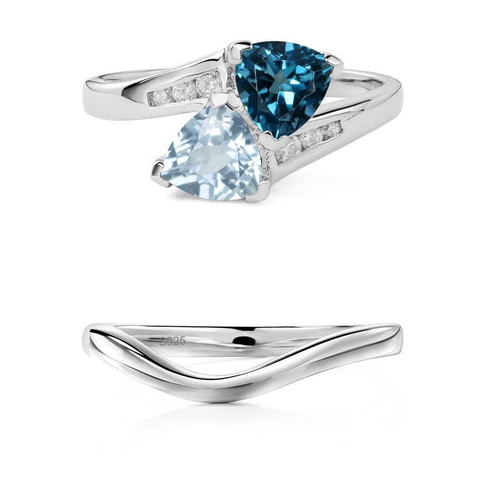 London Blue Topaz and Aquamarine Ring - LUO Jewelry #metal_xxxxx