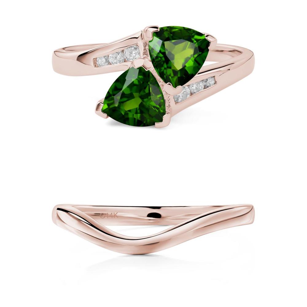 2 Stone Diopside Mothers Ring - LUO Jewelry #metal_xxxxx