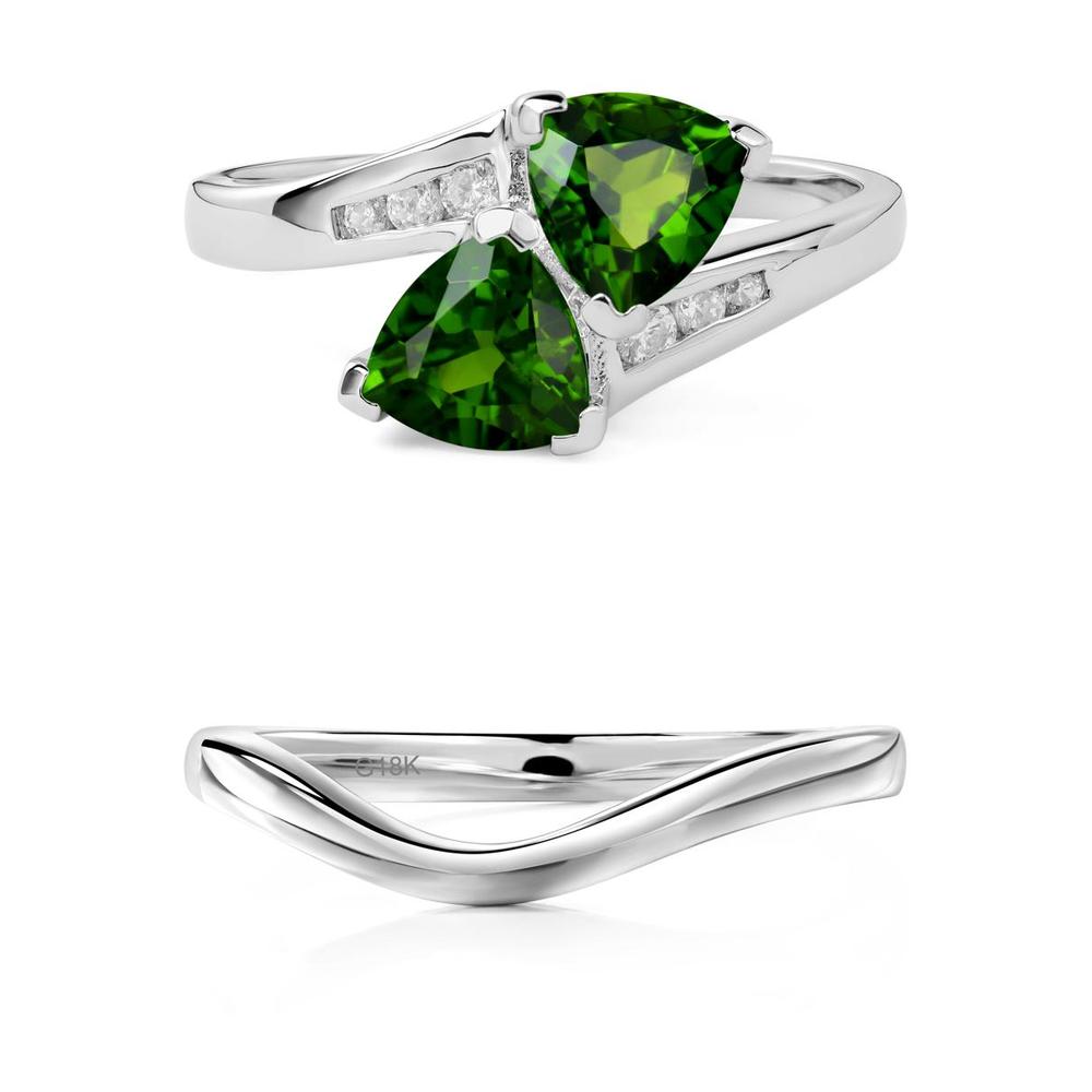 2 Stone Diopside Mothers Ring - LUO Jewelry #metal_xxxxx
