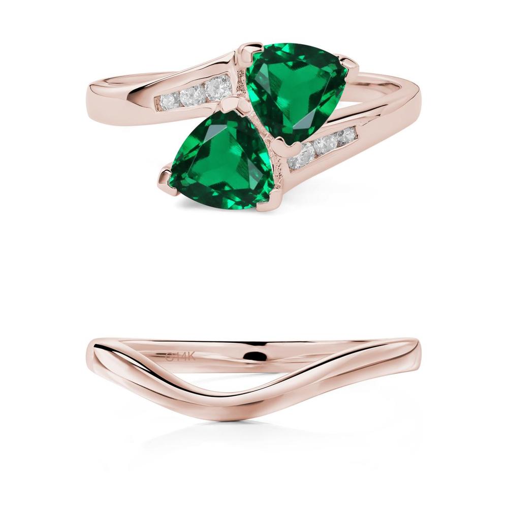 Emerald Bypass Ring - LUO Jewelry #metal_xxxxx