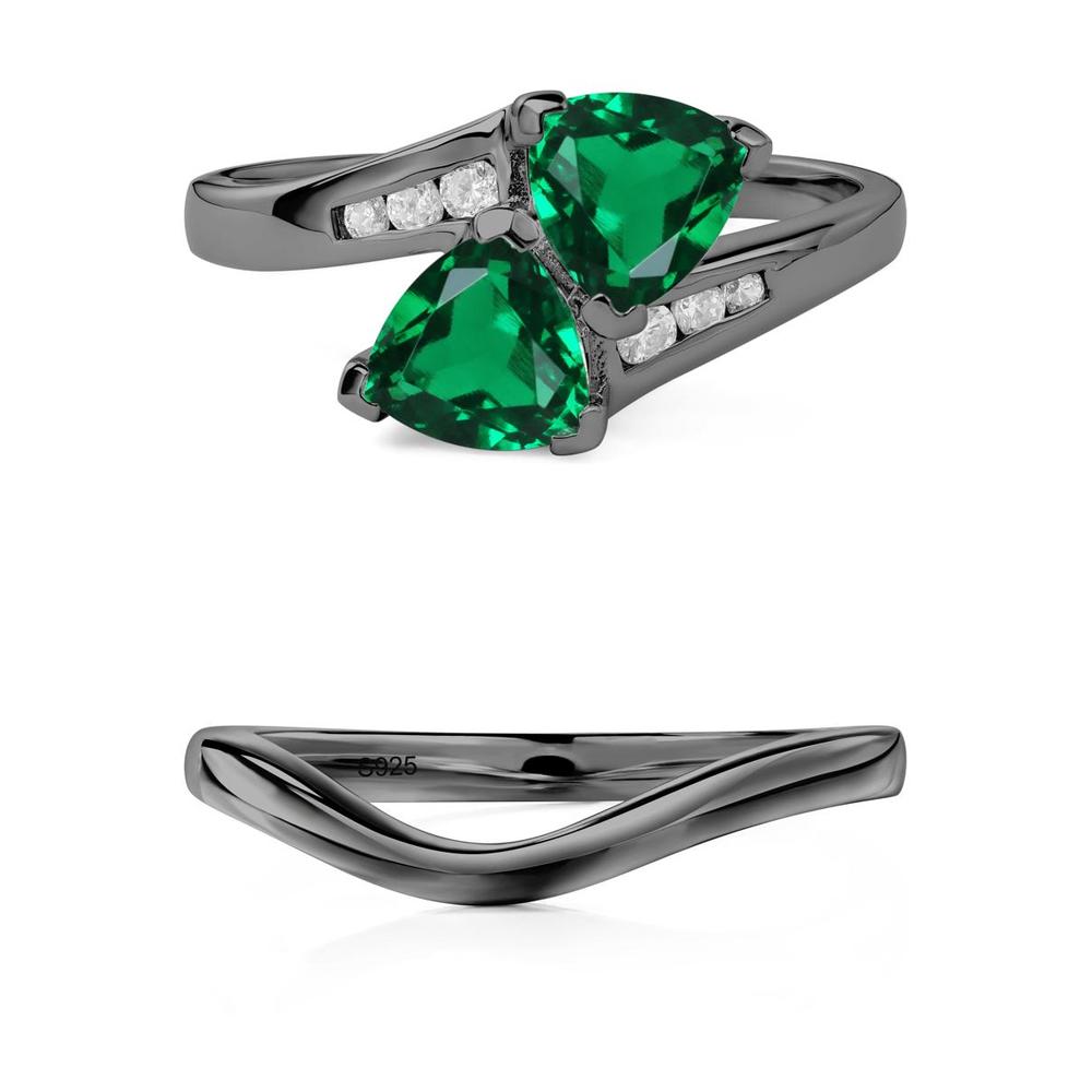 Emerald Bypass Ring - LUO Jewelry #metal_xxxxx