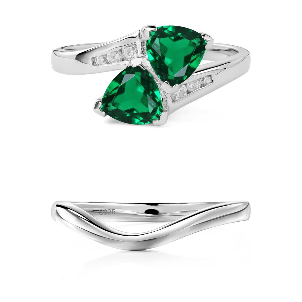 Emerald Bypass Ring - LUO Jewelry #metal_xxxxx