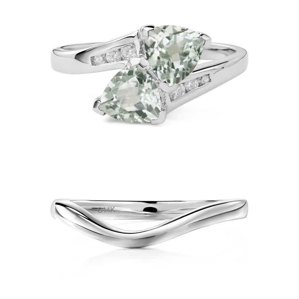 Green Amethyst Bypass Ring - LUO Jewelry #metal_xxxxx