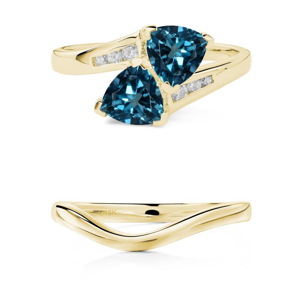 London Blue Topaz Two Stone Bypass Ring - LUO Jewelry #metal_xxxxx