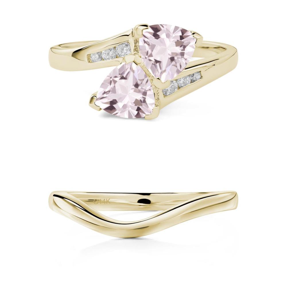 2 Stone Morganite Mothers Ring - LUO Jewelry #metal_xxxxx