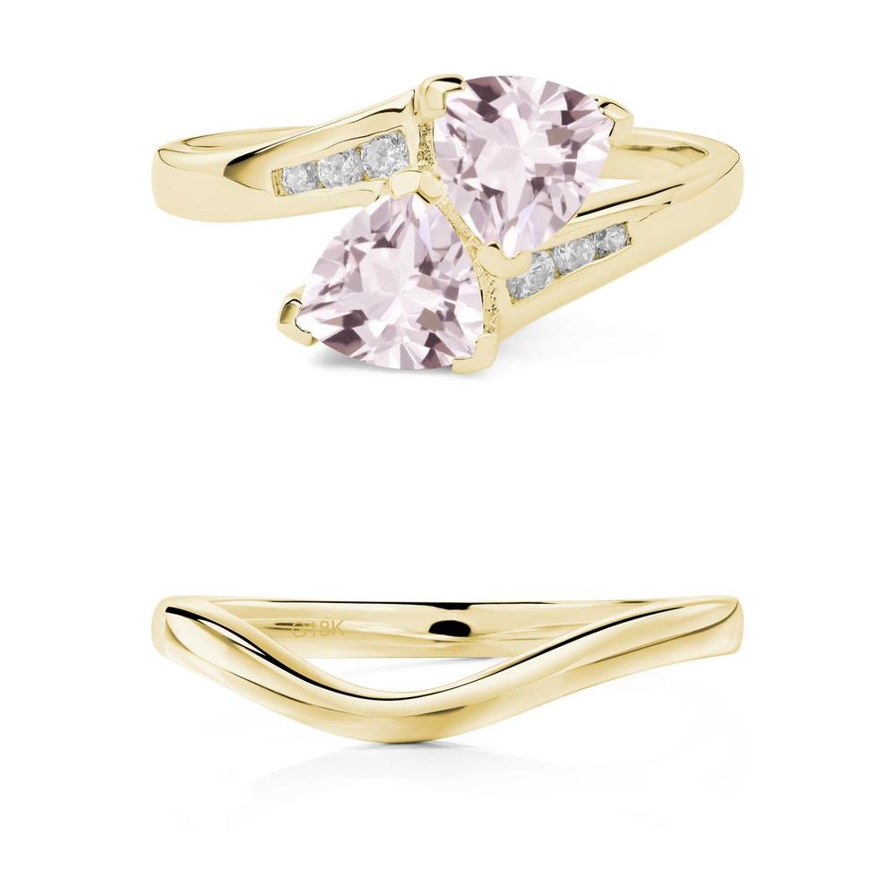 2 Stone Morganite Mothers Ring - LUO Jewelry #metal_xxxxx