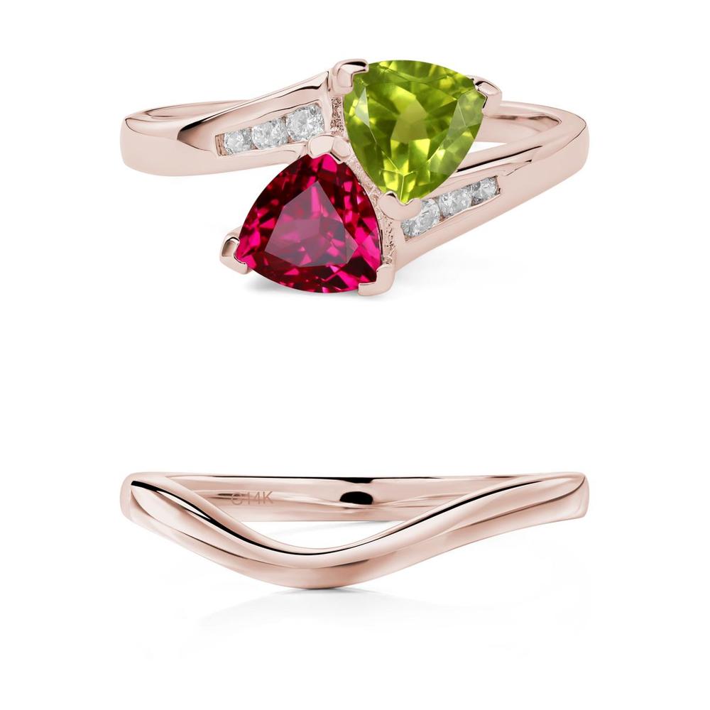 Ruby and Peridot Ring - LUO Jewelry #metal_xxxxx