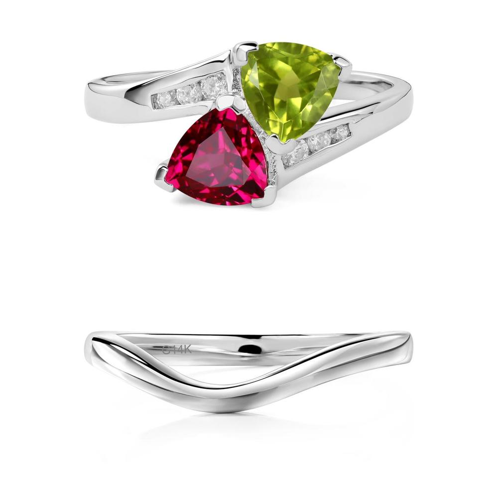 Ruby and Peridot Ring - LUO Jewelry #metal_xxxxx