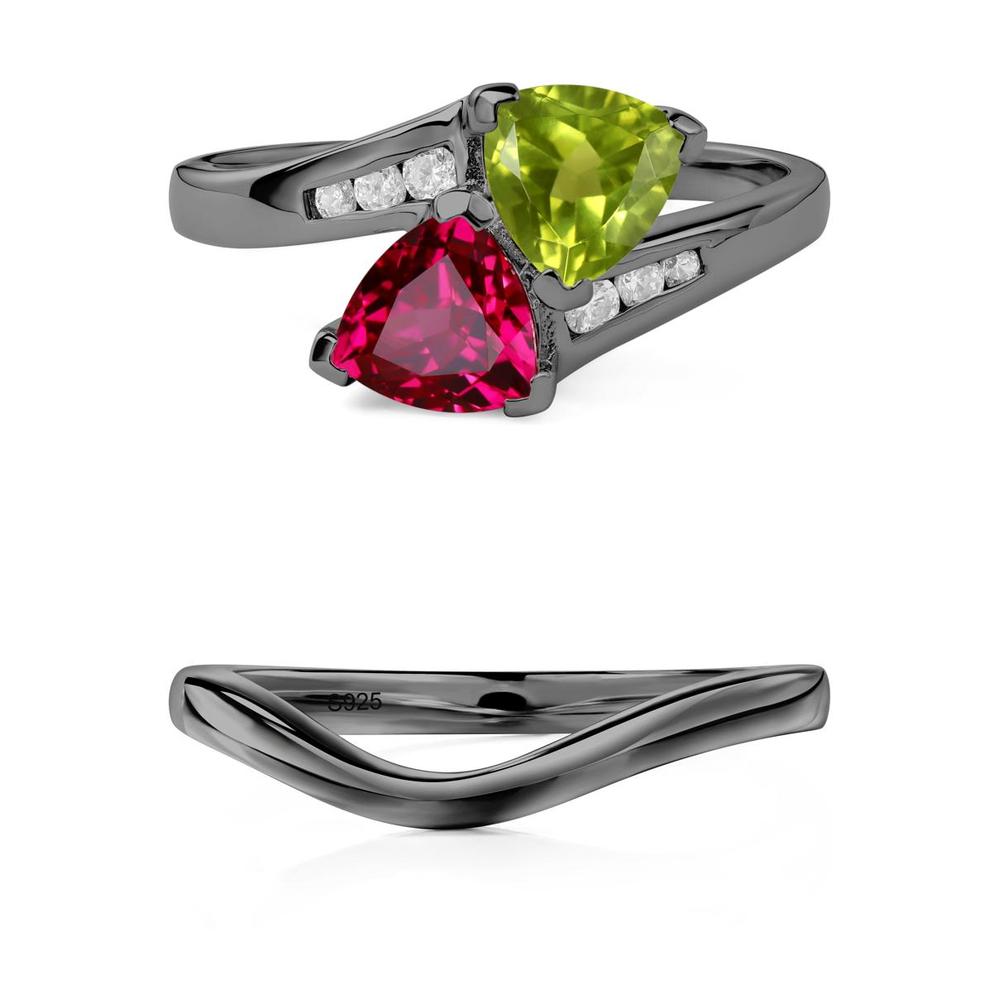 Ruby and Peridot Ring - LUO Jewelry #metal_xxxxx