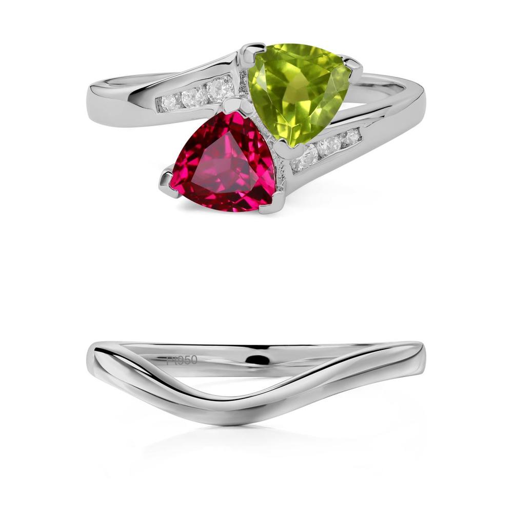 Ruby and Peridot Ring - LUO Jewelry #metal_xxxxx