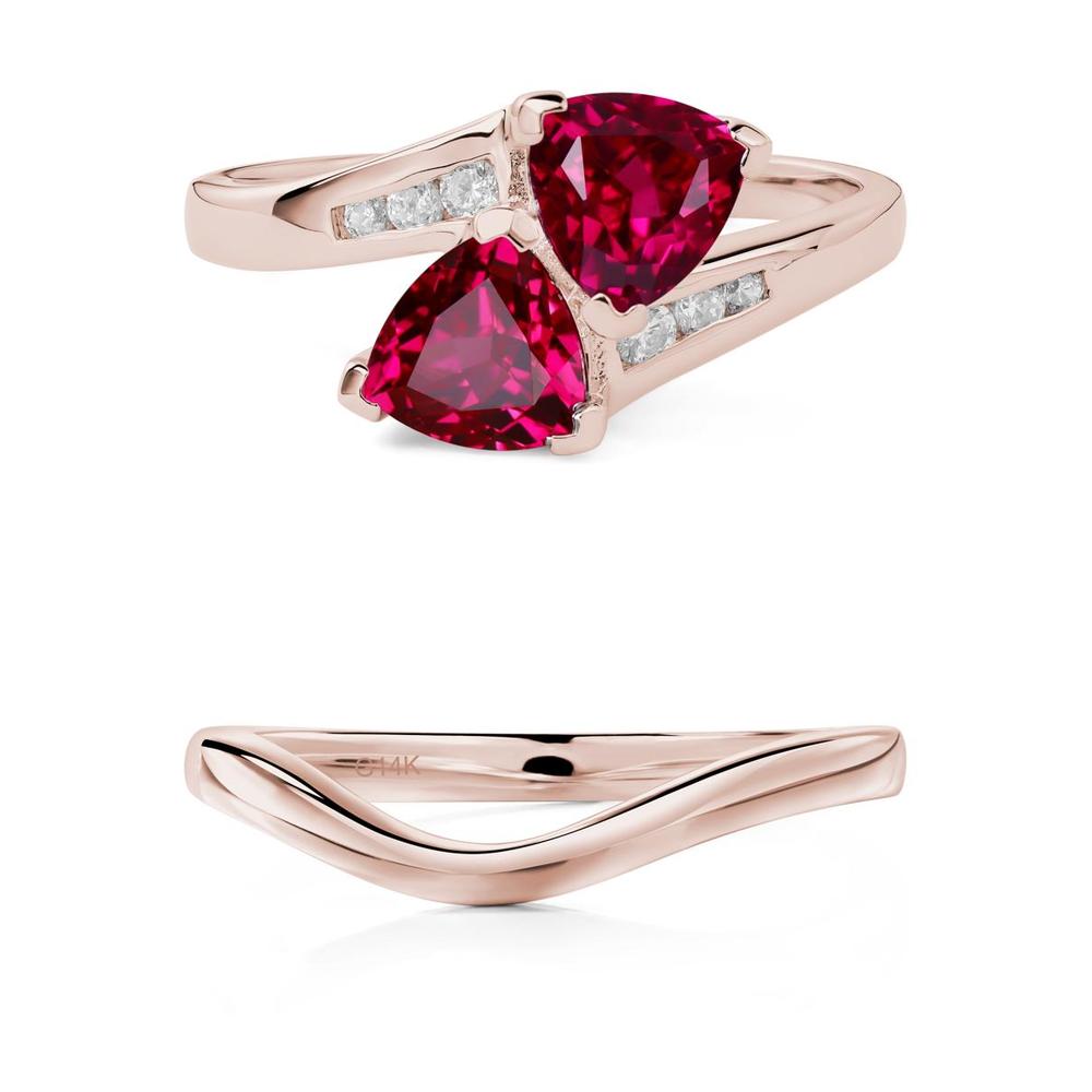 2 Stone Ruby Mothers Ring - LUO Jewelry #metal_xxxxx