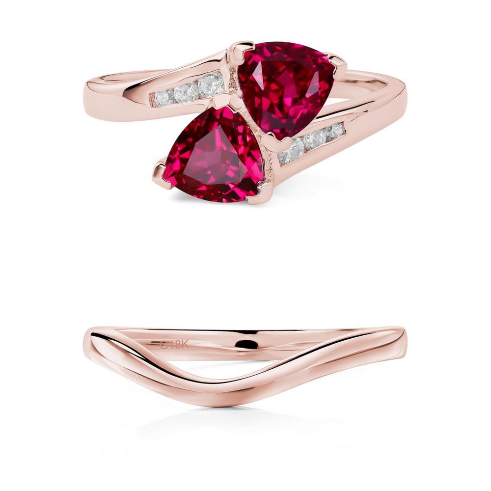 2 Stone Ruby Mothers Ring - LUO Jewelry #metal_xxxxx