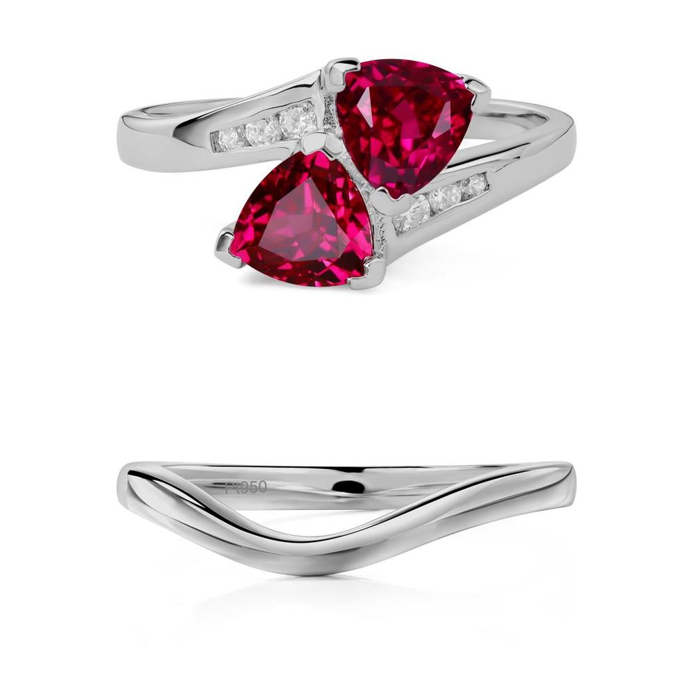 2 Stone Ruby Mothers Ring - LUO Jewelry #metal_xxxxx