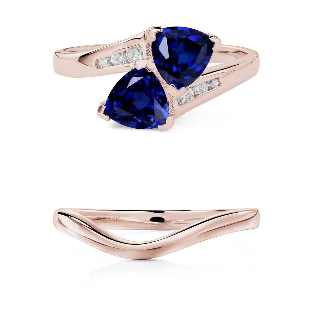 Sapphire Bypass Ring - LUO Jewelry #metal_xxxxx