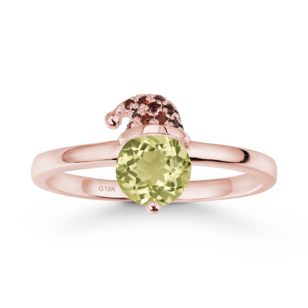 Santa Hat Lemon Quartz Ring - LUO Jewelry #metal_18k rose gold