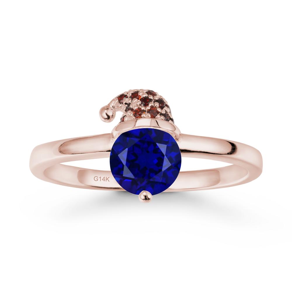 Santa Hat Sapphire Ring - LUO Jewelry #metal_14k rose gold