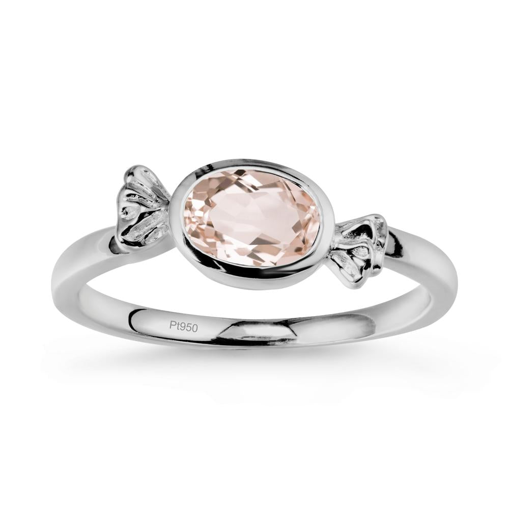 East-West Halloween Morganite Ring - LUO Jewelry #metal_platinum