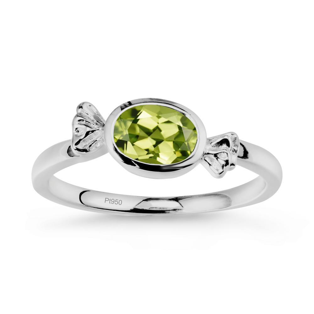 Candy Inspired Solitaire Peridot Ring - LUO Jewelry #metal_platinum