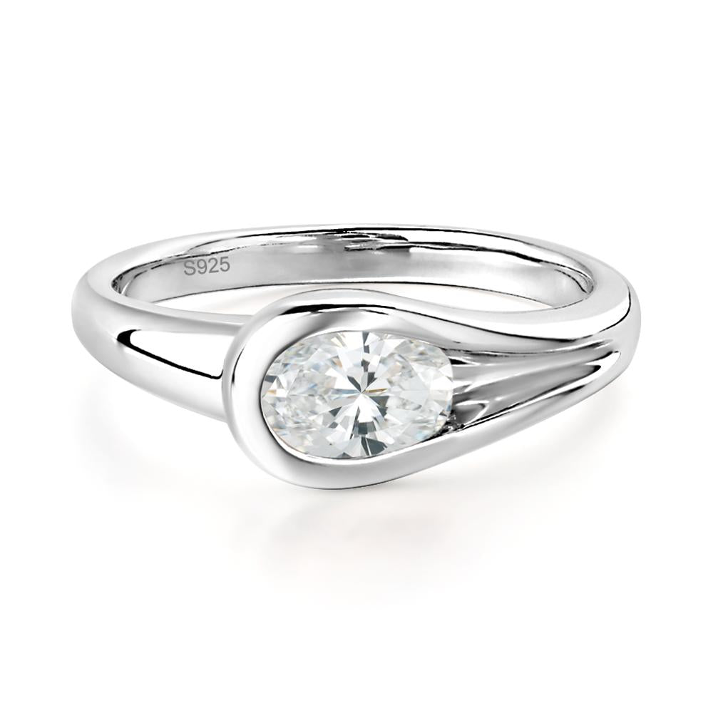 Diamond Streamline Ring - LUO Jewelry #metal_sterling silver