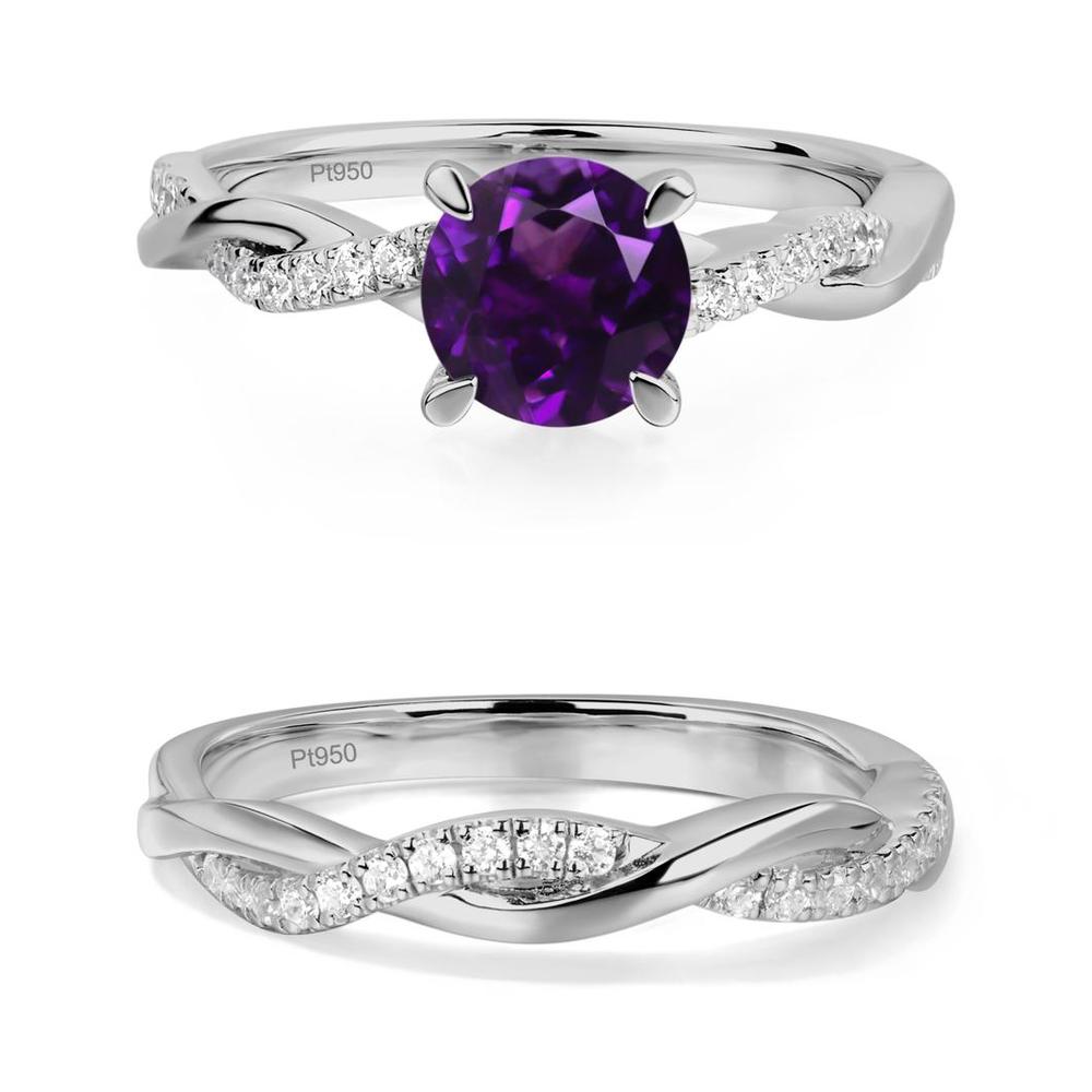 Amethyst Twist Engagement Ring - LUO Jewelry #metal_xxxxx