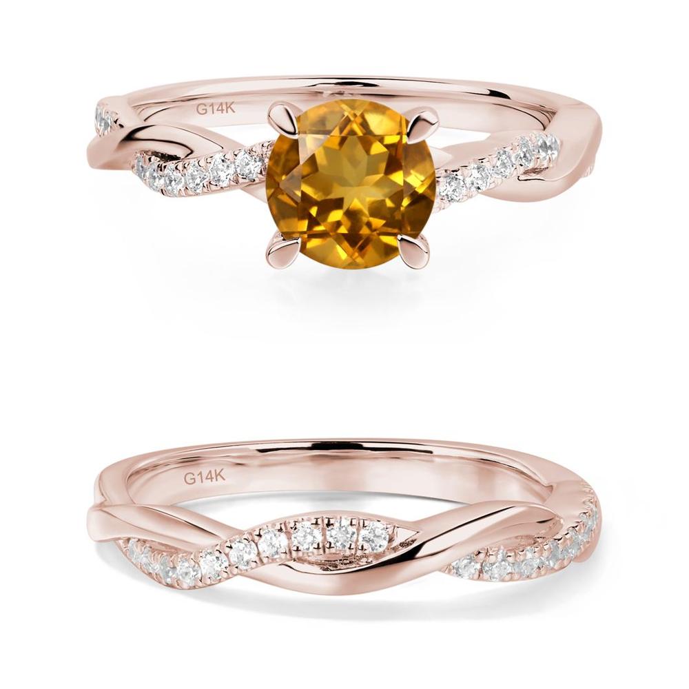 Citrine Twist Ring - LUO Jewelry #metal_xxxxx