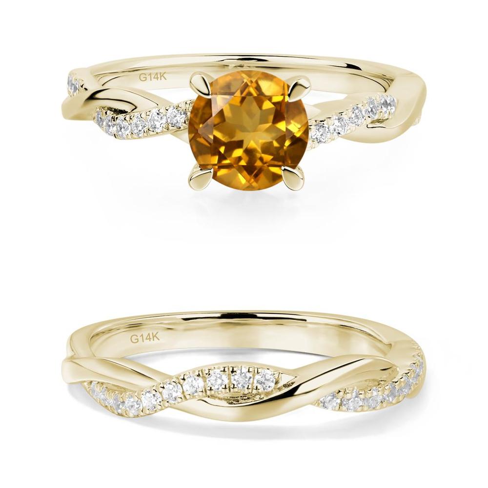 Citrine Twist Ring - LUO Jewelry #metal_xxxxx