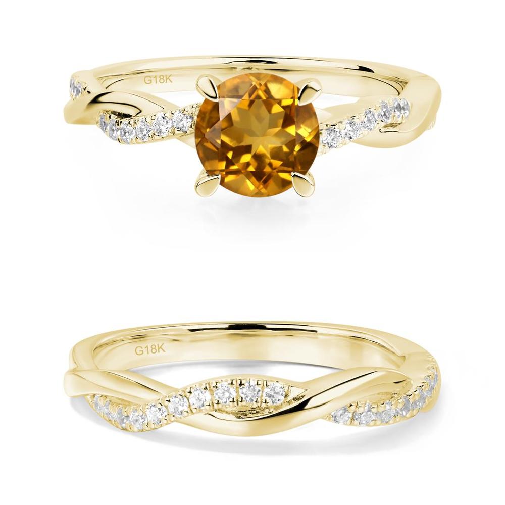 Citrine Twist Ring - LUO Jewelry #metal_xxxxx