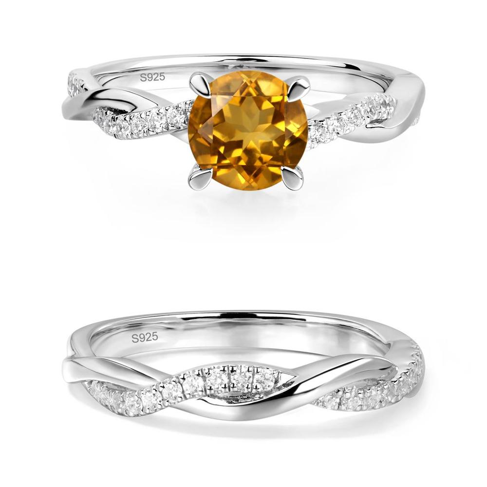Citrine Twist Ring - LUO Jewelry #metal_xxxxx