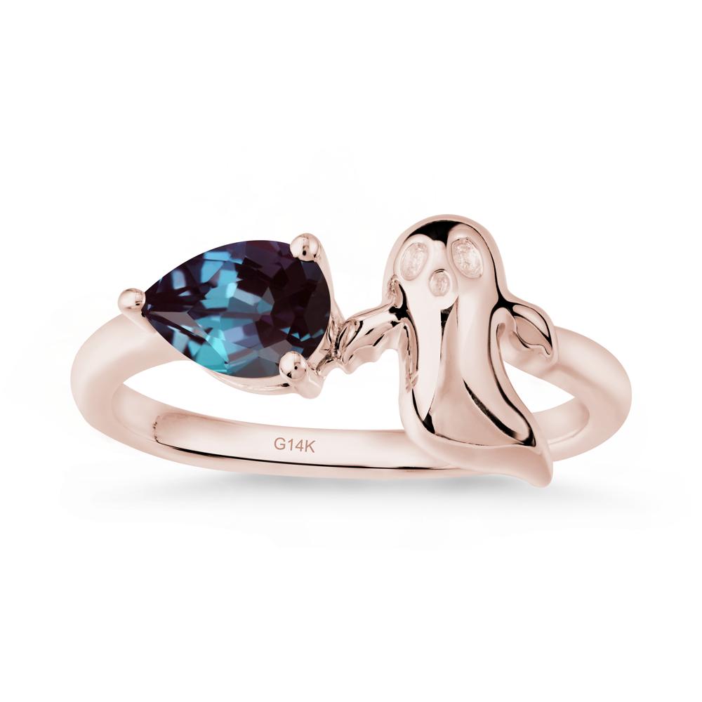 Halloween Ghost Alexandrite Ring - LUO Jewelry #metal_14k rose gold
